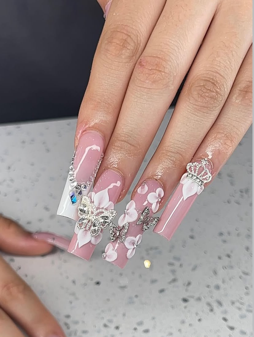Butterfly & crystals